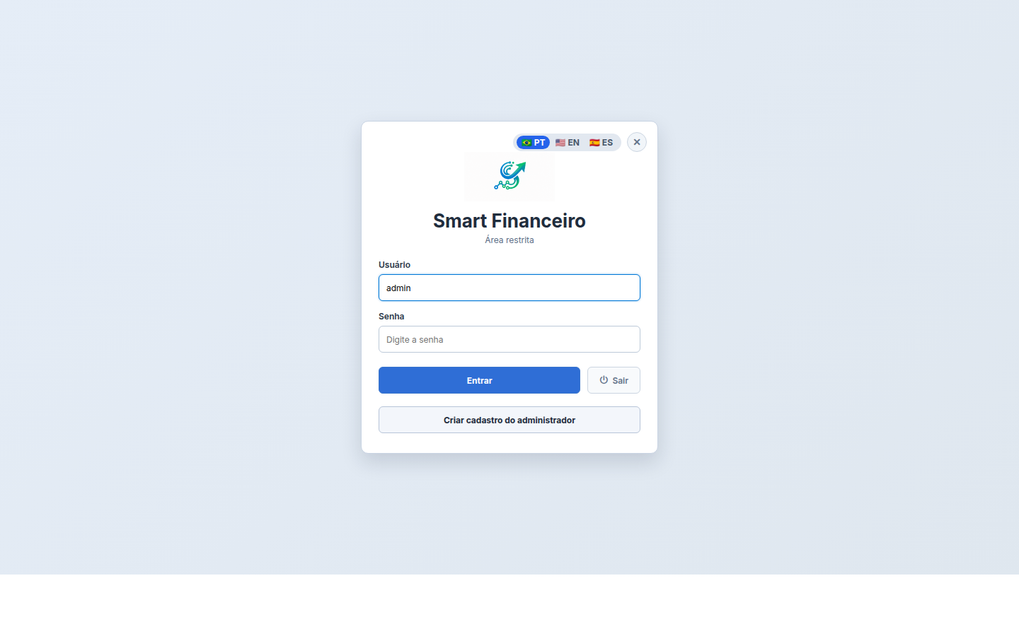 Tela de Autenticação Segura Smart