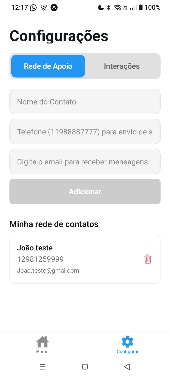 Configuração de Rede de Apoio
